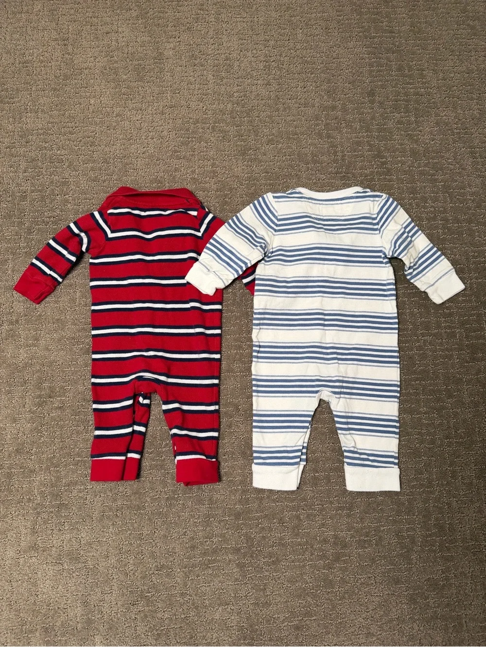 Ralph Lauren Baby Boy Size 6month bundle of 2 Onesie Romper Logo Striped